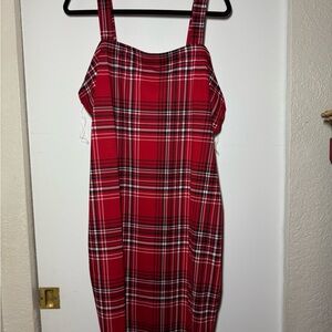 NWT Jolie & Joy Red & Black Plaid Dress Juniors Plus Size 3X